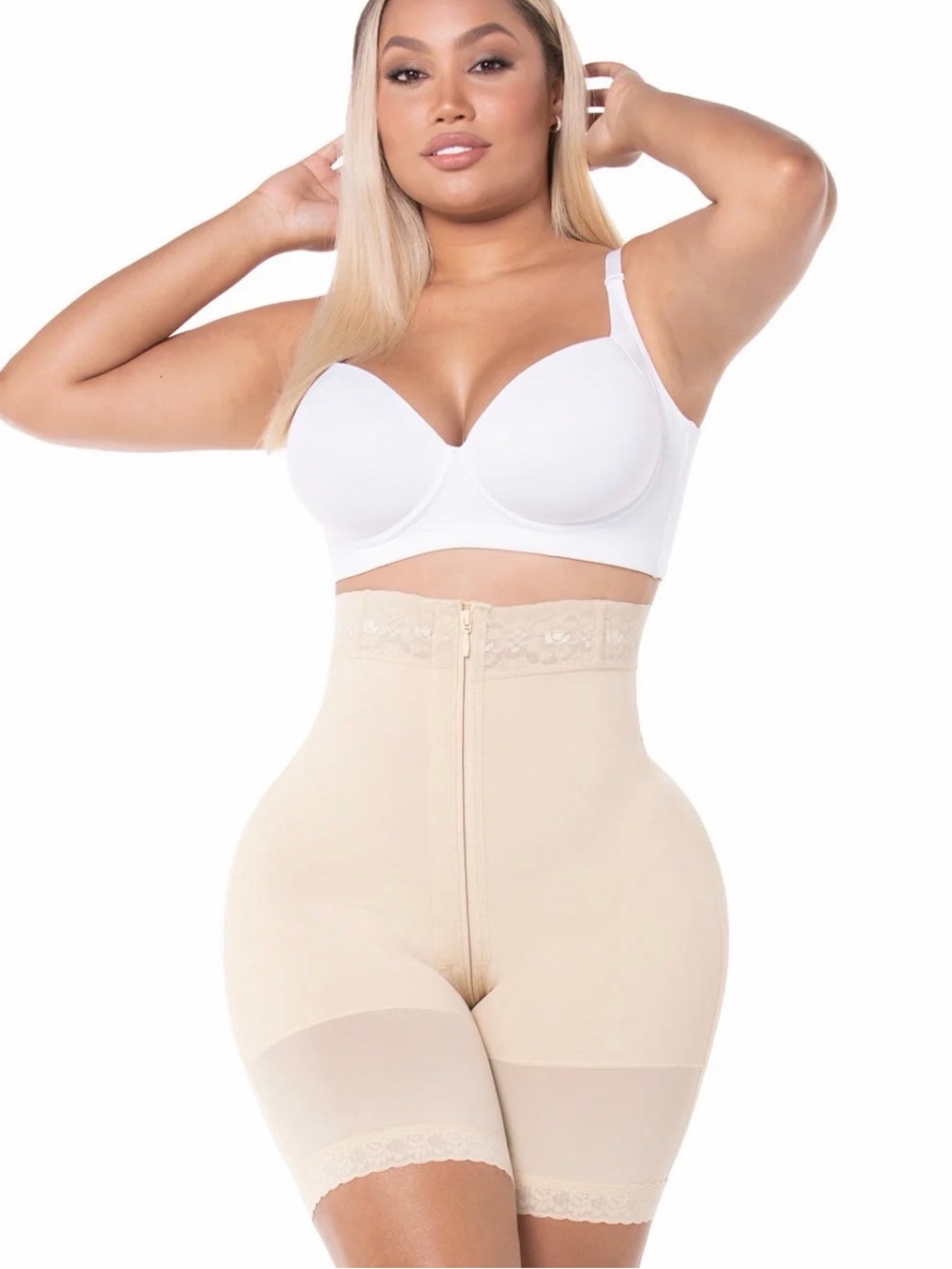 FAJAS MYD 00728 Hourglass Post Surgery BBL Extra High Waist Shapewear Shorts